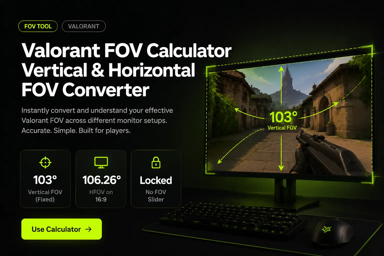 Valorant FOV Calculator — Convert & Optimize Your FOV